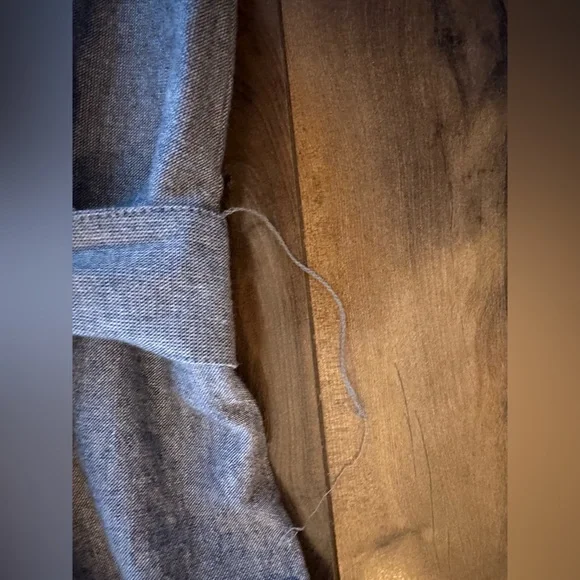 Mud Pie Chambray Belted Midi Dress S | Summer Casual Blue Button Front - Picture 5 of 9